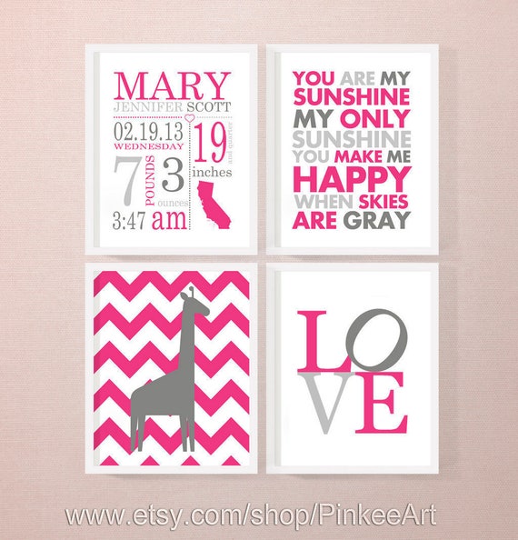 Items similar to personalized baby girl decor, baby girl nursery wall