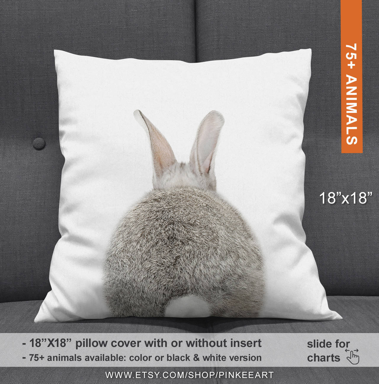bunny throw pillow
