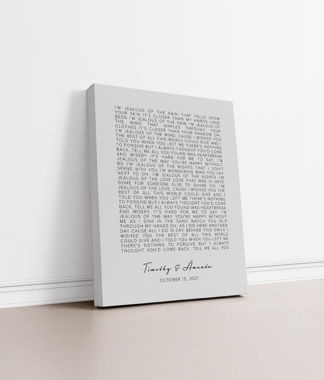 Custom Text Wall Art, Wedding Speech Print, Custom Valentines Day Poem