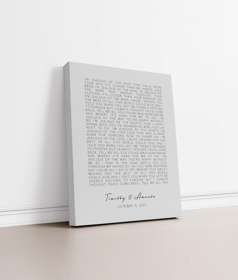 Custom Text Wall Art Wedding Speech Print Custom Valentines Etsy