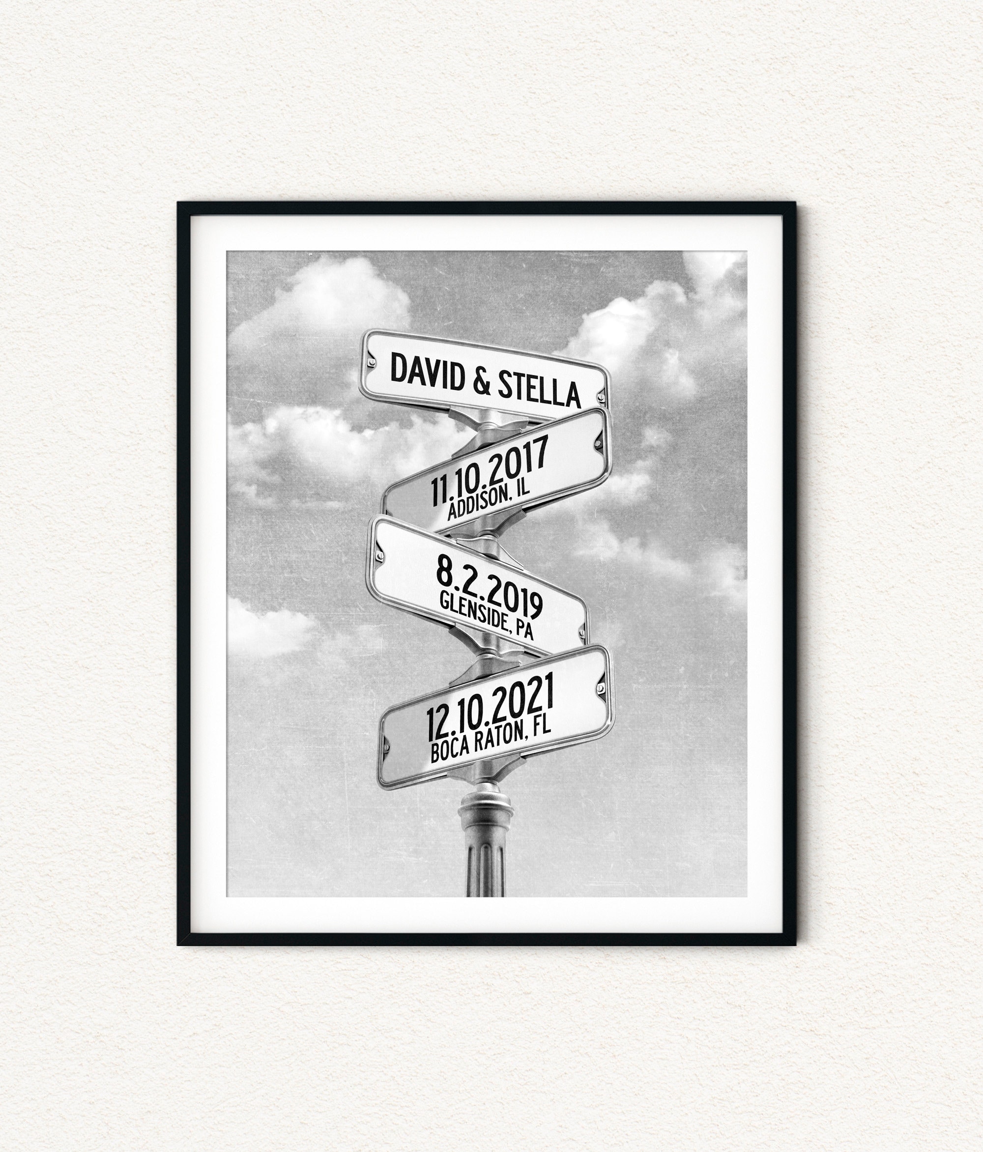Personalized 1st Wedding Anniversary Gift, Dating Engaged Married ...