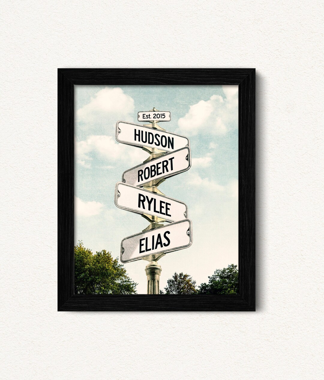 Personalized Family Street Sign Art: Framed Family Name Gift - Etsy