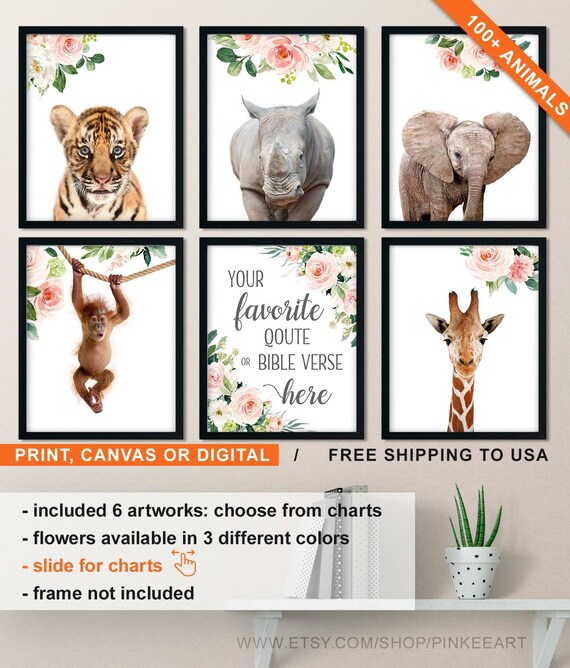 girl animal nursery theme