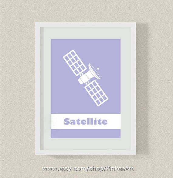 Items similar to satellite kids room decor, outer space child decor