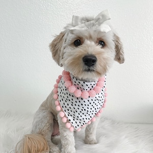 Baby Pink Rhinestone Necklace for Dogs Birthday Necklace Pet Jewelry Dog Accessories Gifts for Dog Lover Pink Dog Collar Bead Necklace
