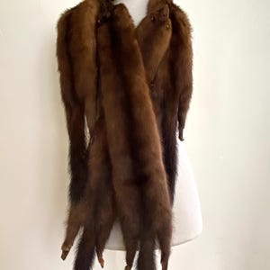 Vintage Genuine Mink Wrap/Scarf, 68”