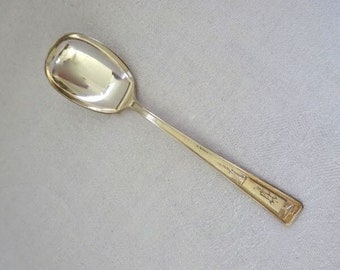 Vintage R. Wallace 1835, Sugar Spoon, Monogram Letter P, 1920s,  Silver-plate,  Art Deco