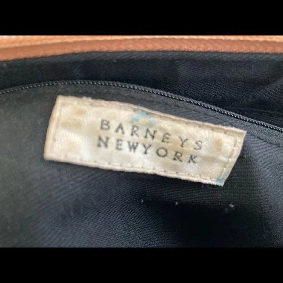 Barneys New York Black Tote W/ Leather Handles - Etsy