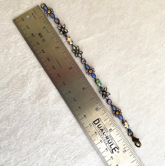 Vintage Sorrelli Bracelet, Multi Stone & Crystals… - image 10