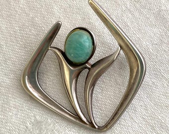 David Andersen Saga Viking 925s Sterling Silver Brooch Norway