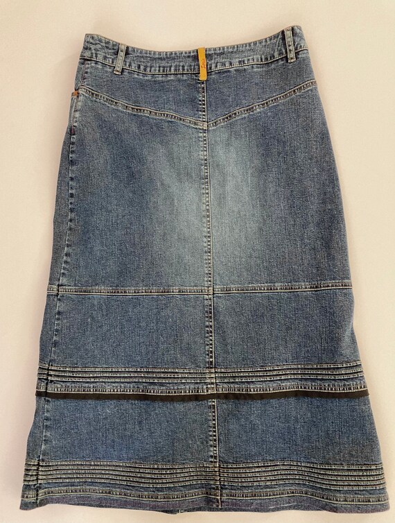 Vintage anthropologie Denim Skirt, Louie, Size US… - image 4