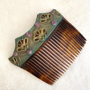 Vintage Decorative Hair Comb, Art Nouveau