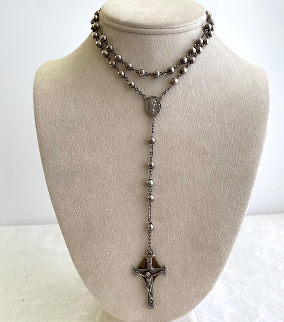 Vintage Sterling Silver Rosary/Necklace