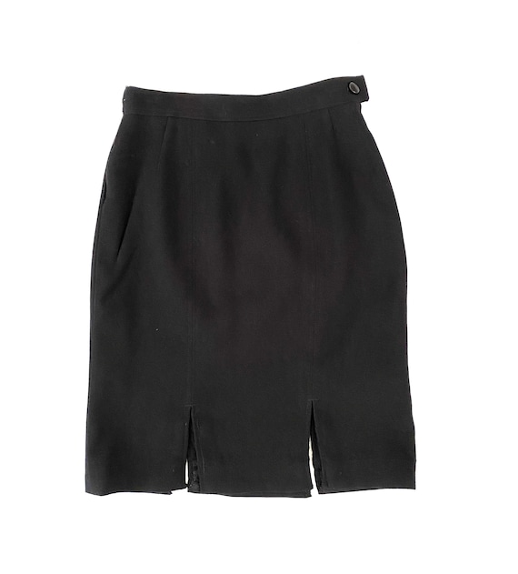 Louis Féraud Black Skirt, Size US8, made in Germa… - image 1