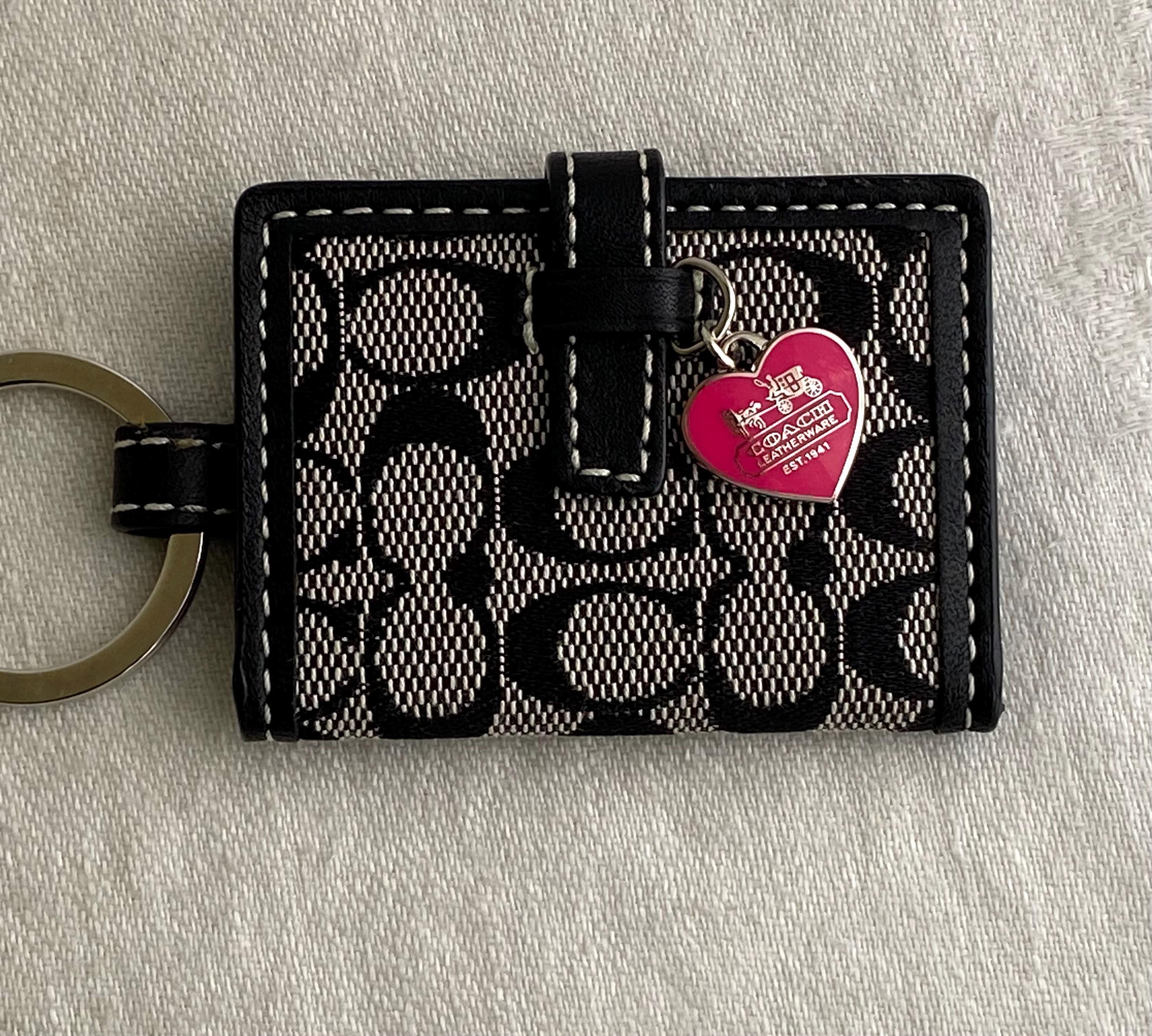 COACH☆Signature Pictureframe Keyholder Coach Signature Picture Frame Key Fob, Key Ring - Etsy