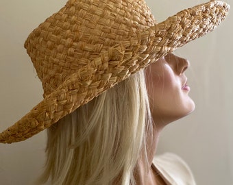 Chapeau de soleil Helen Kaminski, bord large flexible, fabriqué en Australie