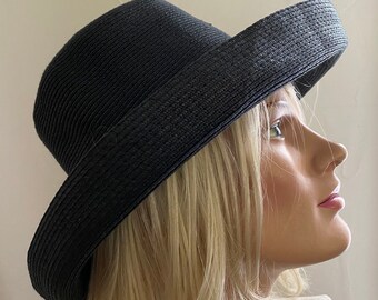 Vintage Lady Rachel Italian Wool Large Brim Hat With Velvet  display picture 2
