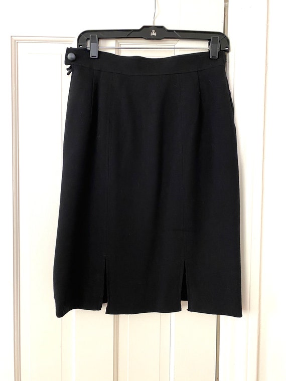 Louis Féraud Black Skirt, Size US8, made in Germa… - image 2