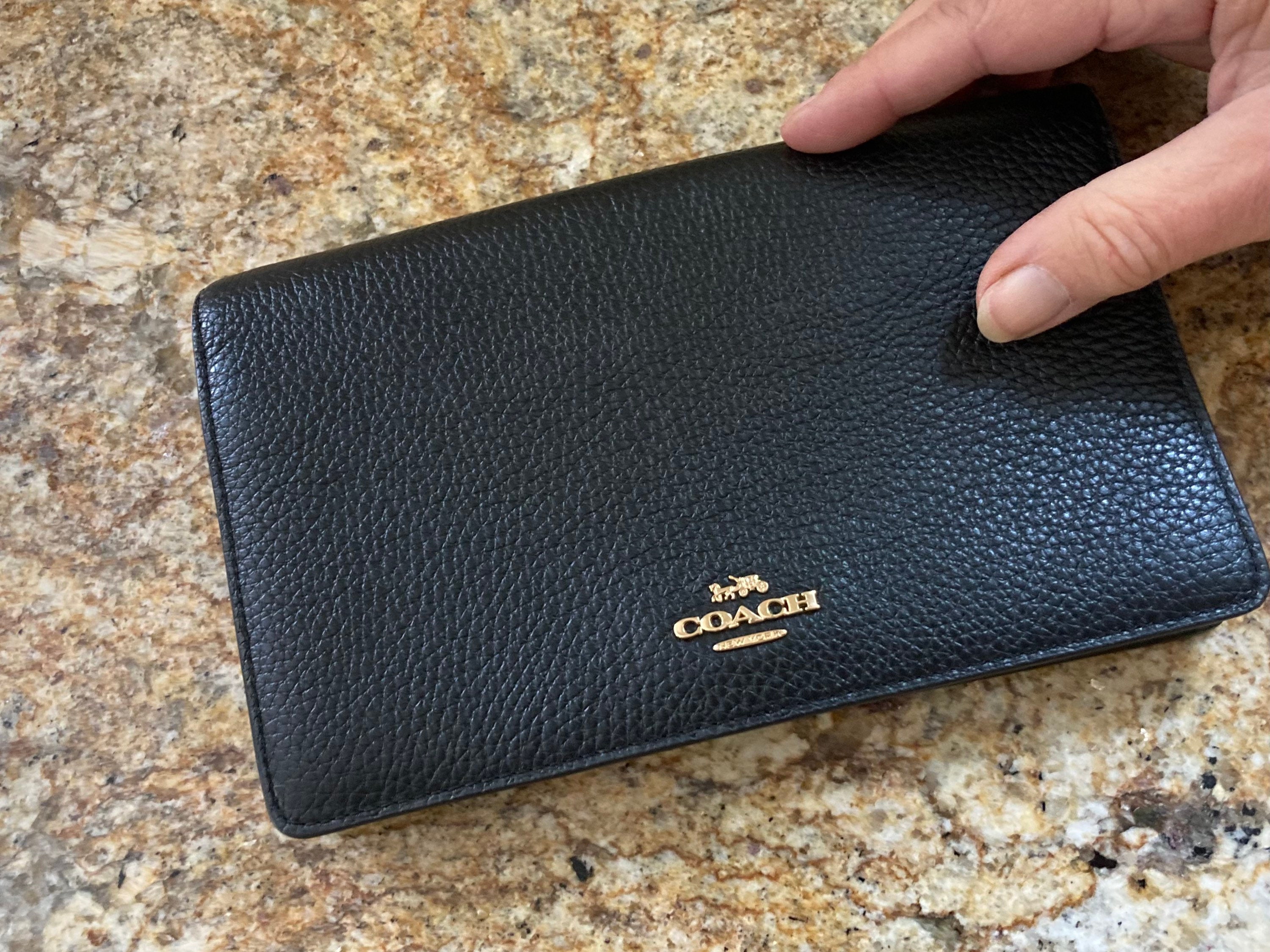 Black and Monogram Classic Coach Mini Wallet FREE