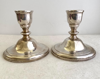 Vintage Heavy Sterling Silver Candlesticks, Mid Century, Westmoreland, 621
