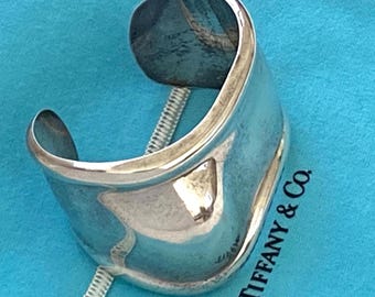 Vintage Tiffany & Co. Elsa Peretti Sterling Silver Bone Cuff Bracelet, Hallmarked