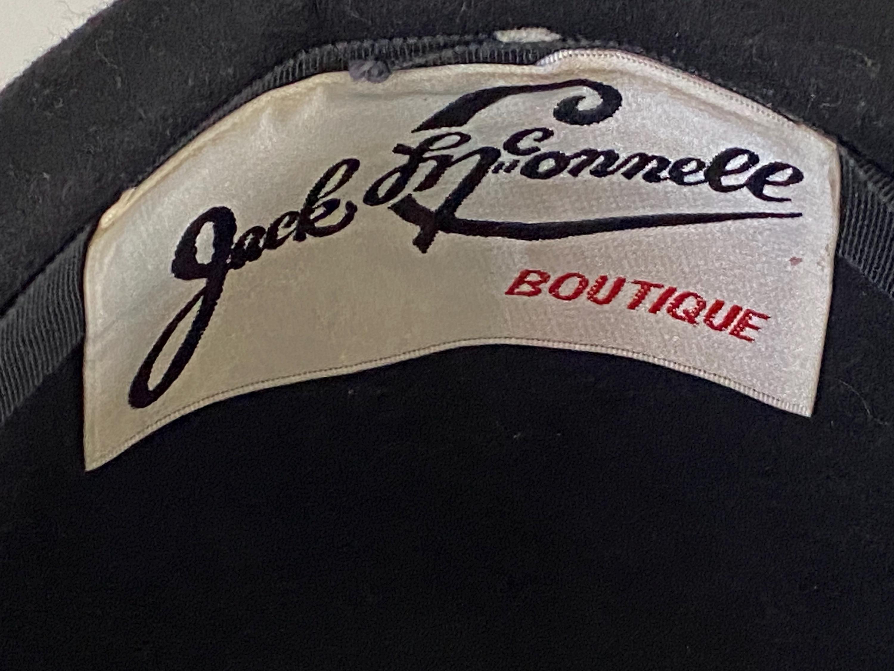 Vintage Jack McConnell Hat, Black and Gold vintage jack mcconnell hat lovely black wool gold studded | eBay main image 2