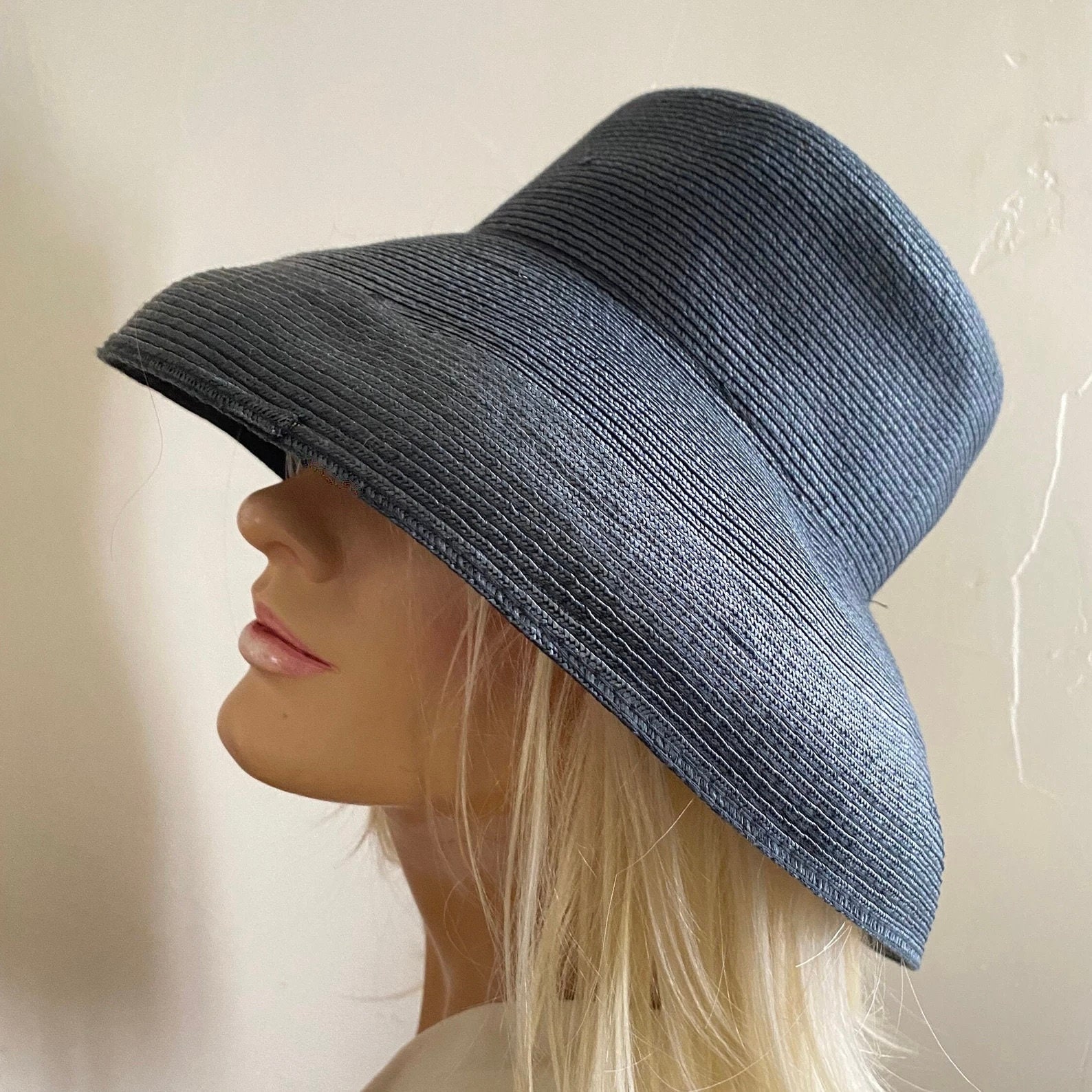 Versatile Black Wide Brim Hat, Made in Italy, Packable 