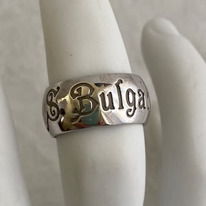 Vintage Bulgari Save The Children Sterling Silver Ring Band, US size 7-7.5, Unisex