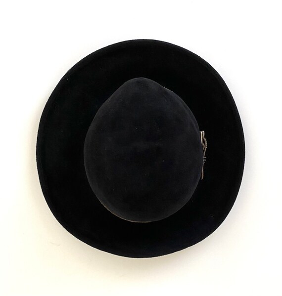 Eric Javits Black Wide Brim Hat, Packable Wool Fe… - image 4