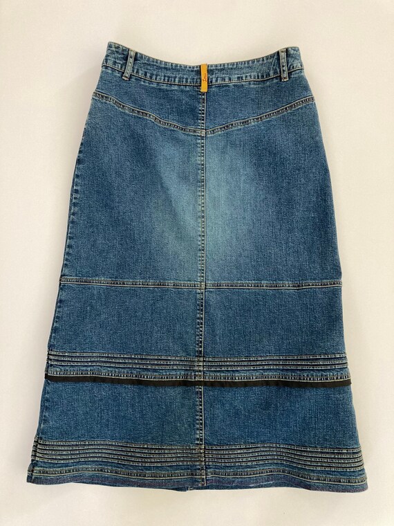 Vintage anthropologie Denim Skirt, Louie, Size US… - image 2