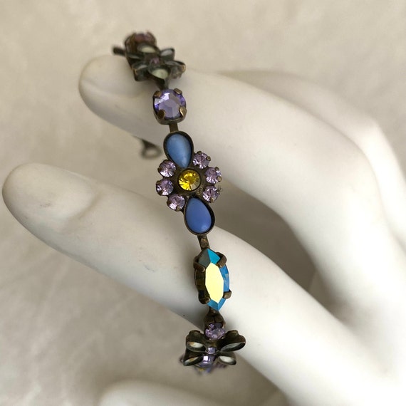 Vintage Sorrelli Bracelet, Multi Stone & Crystals… - image 9