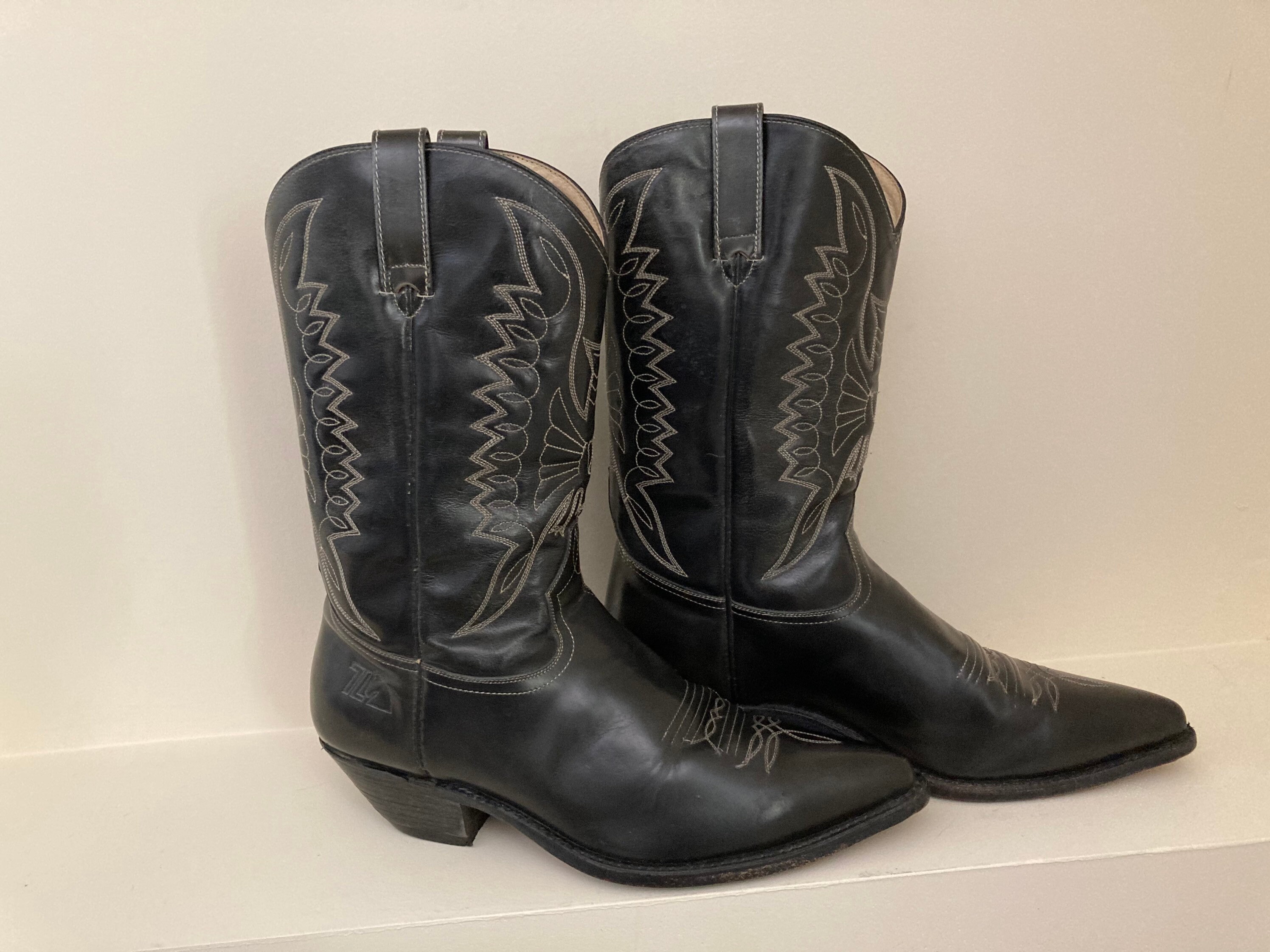 Vintage Siete Leguas Black Leather Cowboy Boots Sz 10 Amazon.com | 7L SIETE LEGUAS - Men main image 4