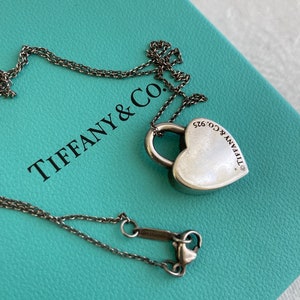 Tiffany & Co Sterling Silver Padlock Lock Charm Pendant Necklace – QUEEN MAY