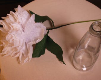 Handmade Coffee Filter Paper Peony Flower, Wedding decor, Home Decor, Centerpiece, Fluffy white Bridal Bouquet