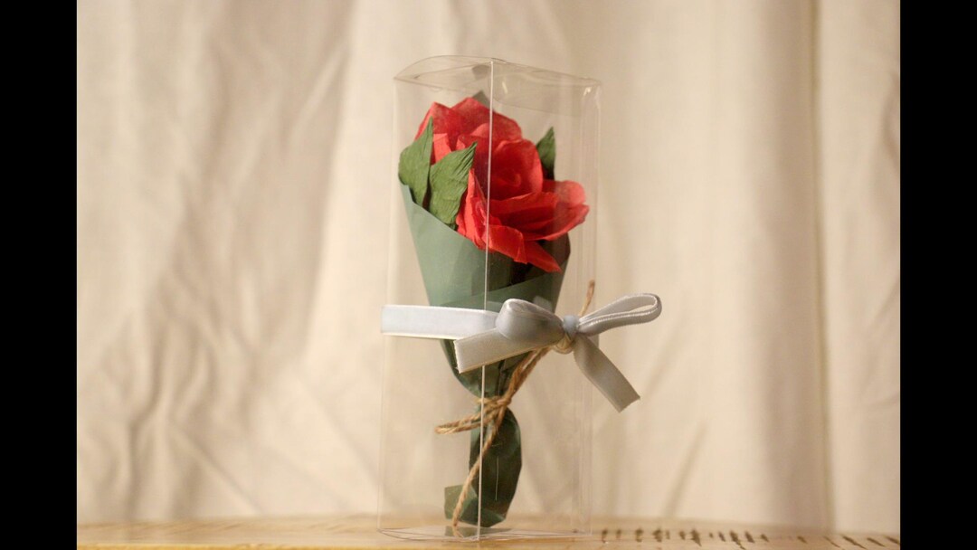 Valentines Paper Rose Gift - Etsy