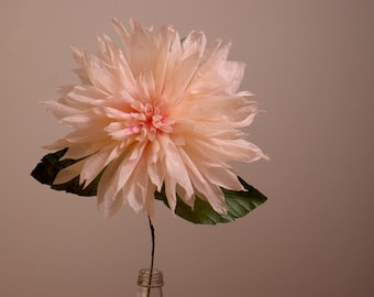 Paper Dahlia, wedding centerpiece, pink bridal bouquet, paper flowers, Pink Dahlia, fuax dahlia, forever flowers