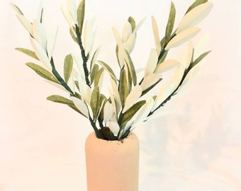 Papieren olijftak, papieren blad, rustiek, woondecoratie, natuurlijke decoraccenten
