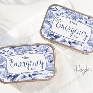 Bridesmaid's Mini-Emergency Kit - Tin only or Filled -- perfect for the last minute little emergency on the big day! {HYDRANGEA} (mek)