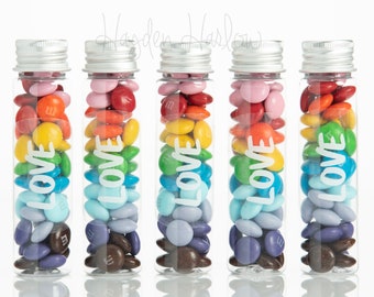 Rainbow M&M's® Candy Favors | customized | small batch | engaygement |birthday party | unicorn | Pride | Gay (RBMMFav)