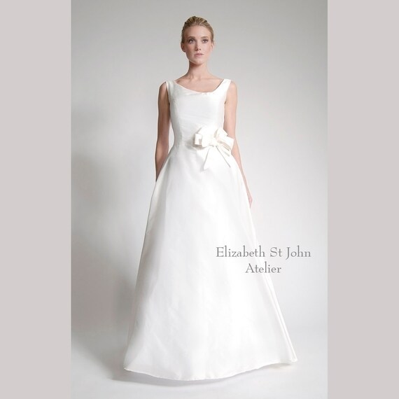 silk shantung wedding dress