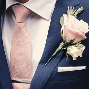 1 Custom Silk Dupioni Men's necktie choice of over 70 colors Standard or Skinny Ivory, Black, Pink, Green, Blue,Yellow, Orange, Purple image 1