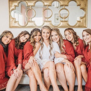 Limited Edition PUMPKIN SPICE Robe w/matching Lux Cotton with ace 18 colors, XS thru 3XL, child sizes| Customizable Bridesmaid Robe Orange