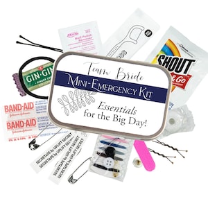 Bridesmaid&#39;s Mini Emergency Kit, Filled or Empty,  perfect for the last minute little emergency on the big day!