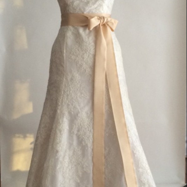 Petersham grosgrain bridal ribbon sash - plain sash couture ribbon