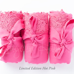 Ultra-Soft Hot Pink Robe with Matching Cotton,  XS to 3XL, Limited Edition,  Customizable Bridesmaid Gift, child size
