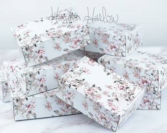 Botanische Blumen-Geschenkbox mit Karte | Brautjungfer Vorschlag Mailer