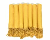 Pashmina Shawl in MUSTARD yellow- Bridesmaid Gift, Wedding Favor, Bridal party gift - Monogrammable - sorority