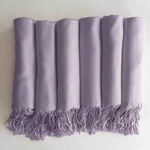 Lavender Pashmina Shawl: Bridesmaid Wedding Favor, Monogrammable
