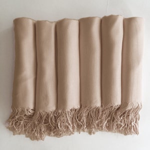 READY TO SHIP Pashmina shawl in Champagne-Light Gold - Bridesmaid Gift, Wedding Favor