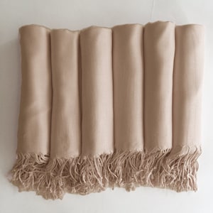 Premium Pashmina shawl in Champagne-Light Gold, gift,  bridesmaid, bride, wedding favor